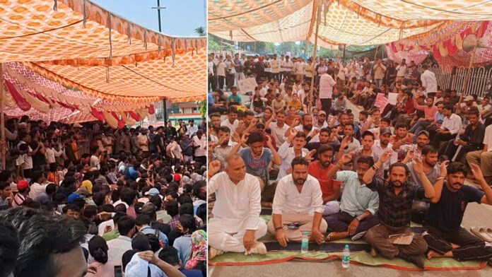 पेपर लीक मामला, सीबीआई जांच की मांग पर युवा अडिग