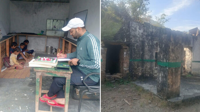 सरकार के दावों को आईना दिखा रहा एक स्कूल सरकार के दावों को आईना दिखा रहा एक स्कूल